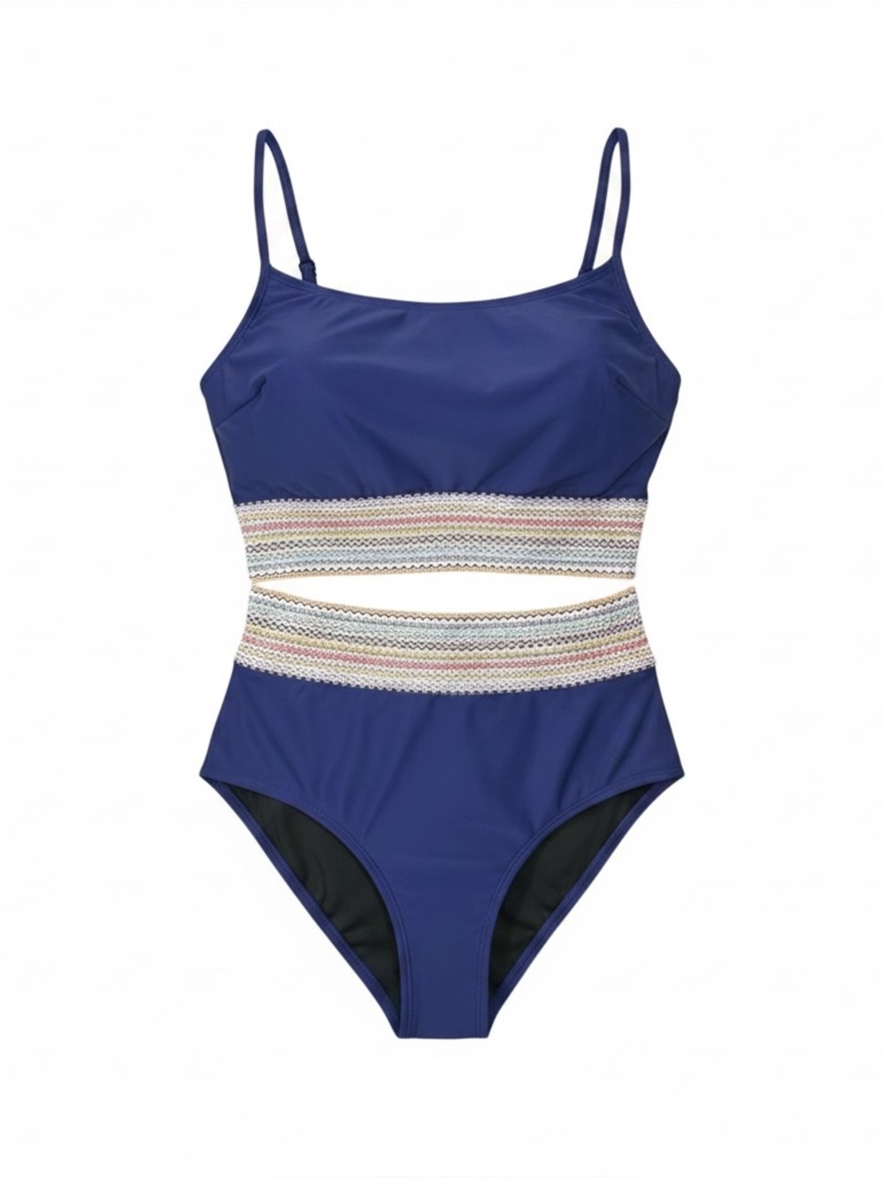 Women’s Navy Blue 2-Piece Bikini Set High-Waisted Swimwear